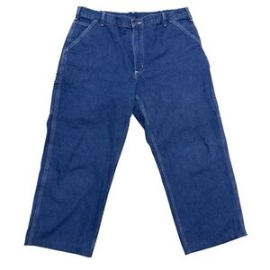 Carhartt Dark Wash Carpenter Pants Altered Size 40 X 27 B13 DST 100% Cotton